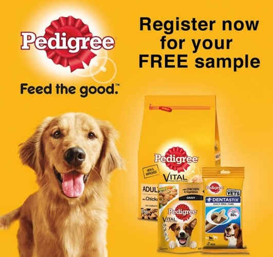 Free Pedigree Dog Food Sample