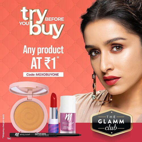MyGlamm Try Before You Buy Offer