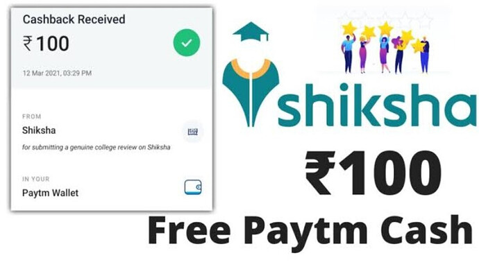 Shiksha Paytm Cash Offer