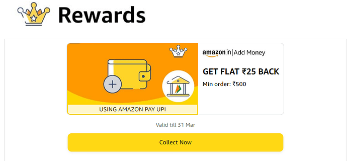 Amazon Add Money Flat 25 rs cashback