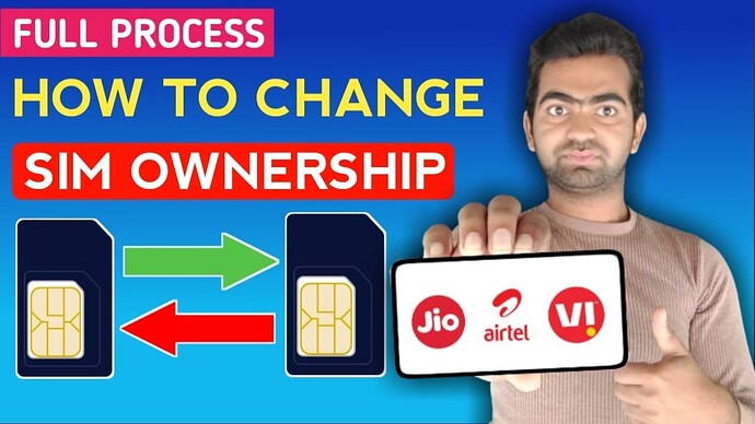 change ownership of jio sim card