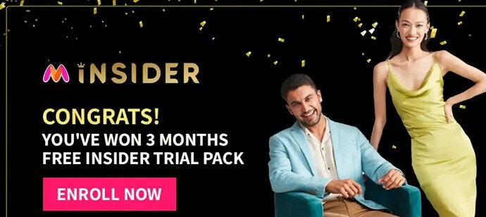 Myntra 3-month Free Trial Pack